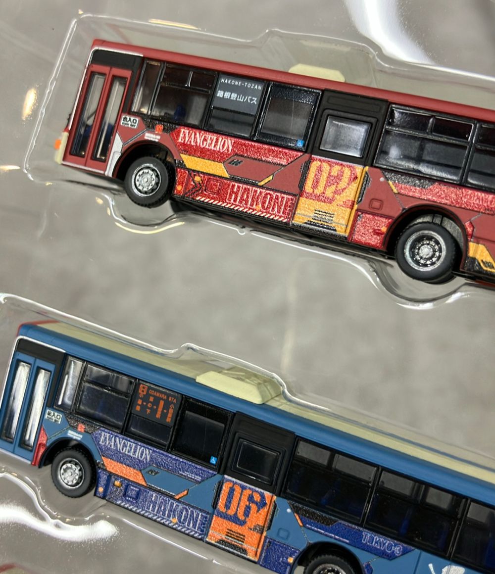 宇*㈲様 エヴァンゲリオン箱根登山バスミニカー5台＋小田急箱根高速バスミニカー2 トミーテック ザ・バスコレクション 箱根登山バス エヴァンゲリオン 5