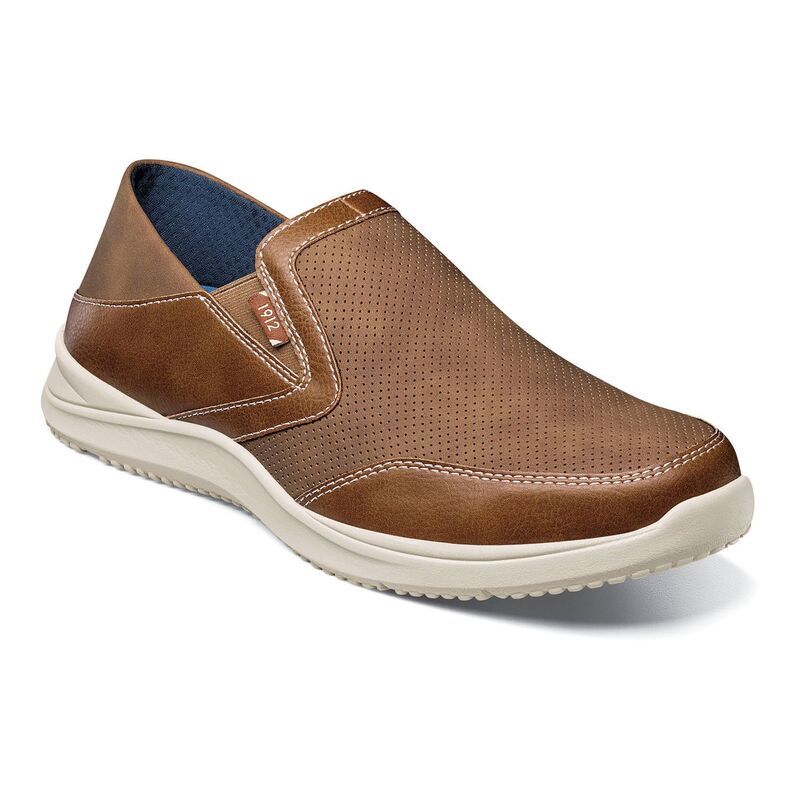 ノンブッシュ メンズ シューズ スリッポン・ローファー Nunn Bush Conway EZ Menslip On Shoes Tan タン