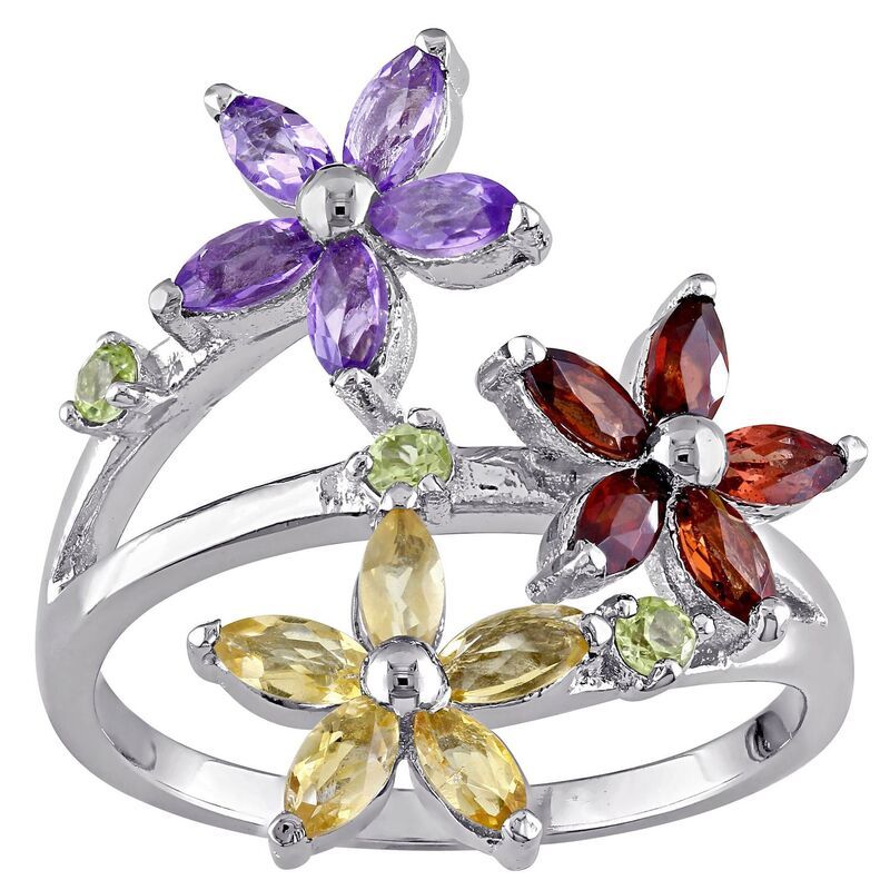 ステラ グレース レディース アクセサリー リング Stella Grace Sterling Silver MultiGemstones Flowering Sterling シルバー