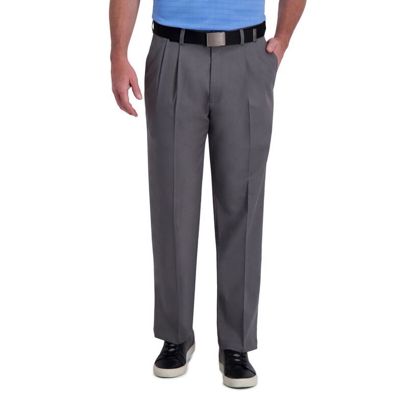 ハガー メンズ ボトムス カジュアルパンツ プリーツ Mens Haggar Cool Right Performance Flex ClassicFit Pleated Pants Heather