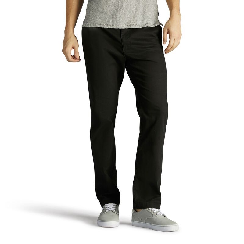 リー メンズ ボトムス カジュアルパンツ Mens Lee Performance Series Extreme Comfort Khaki SlimFit FlatFront Pants Black