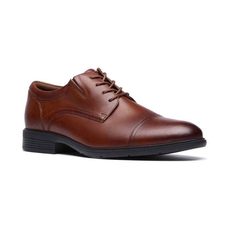クラークス メンズ シューズ オックスフォード キャップ レザー Clarksteadwell Cap Mens Leather Dresshoes Dark Tan Leather タン