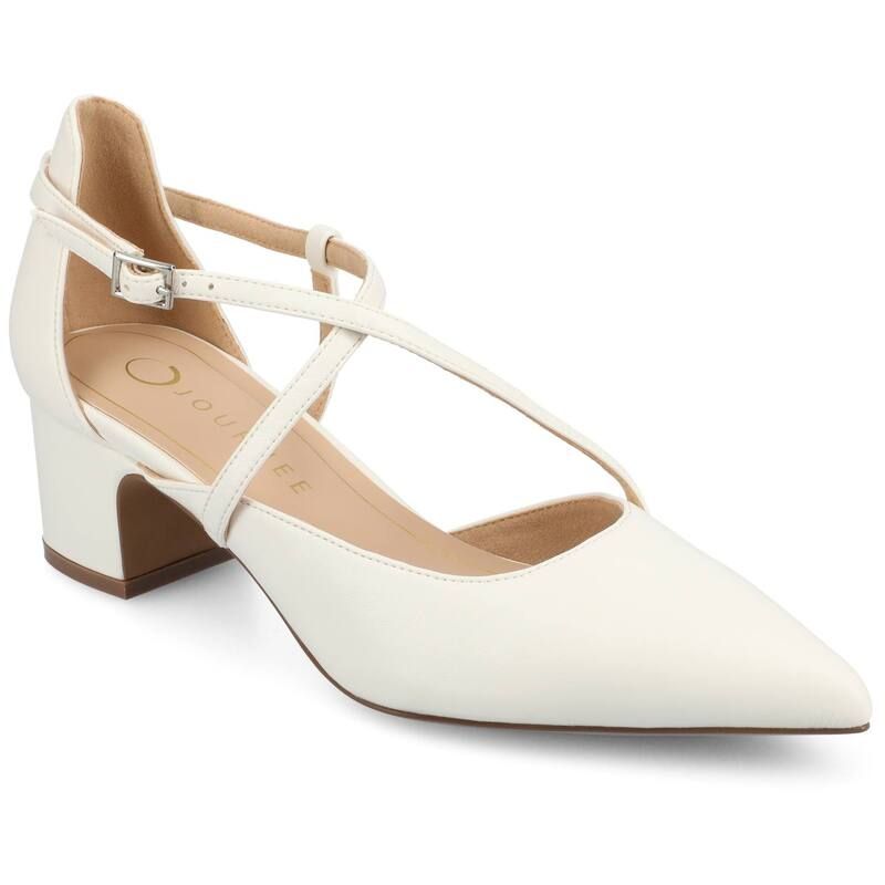 ジャーニー レディース シューズ パンプス ヒール Journee Galvinn Womens Heels White ホワイト