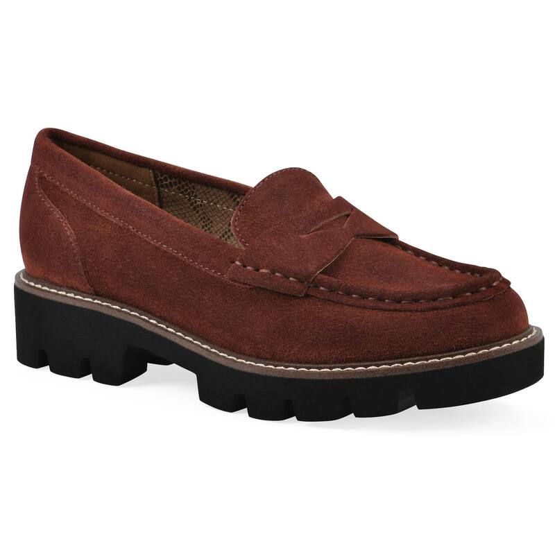 ホワイトマウンテン レディース シューズ スリッポン・ローファー White Mountain Gunner Womens Lug Sole Loafers Rust Suede ラスト