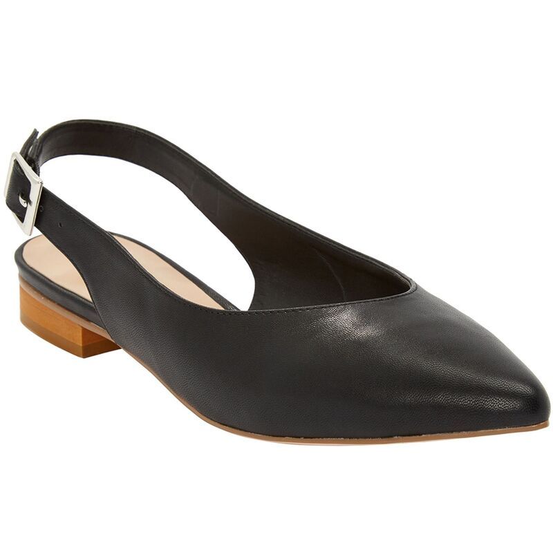Ellos レディース シューズ サンダル ellos Womens Wide Widths Available Slingback Flats Black ブラック
