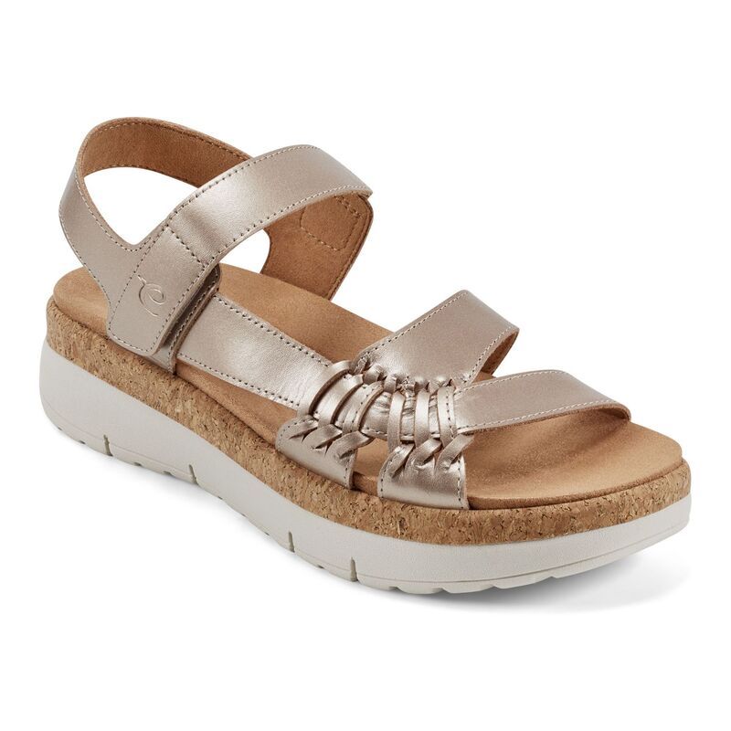 イージースピリット レディース シューズ サンダル プラットフォーム Easy Spirit Ilena Womens Platform Sandals Gold Leather ゴールド