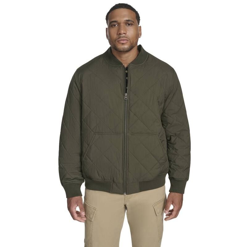 リーバイス メンズ アウター ジャケット・ブルゾン トール Big Tallevistretch Quilt Bomber Jacket Olive オリーブ