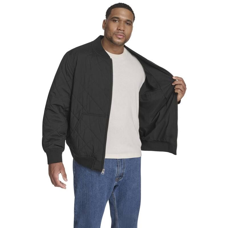リーバイス メンズ アウター ジャケット・ブルゾン トール Big Tallevistretch Quilt Bomber Jacket Black ブラック