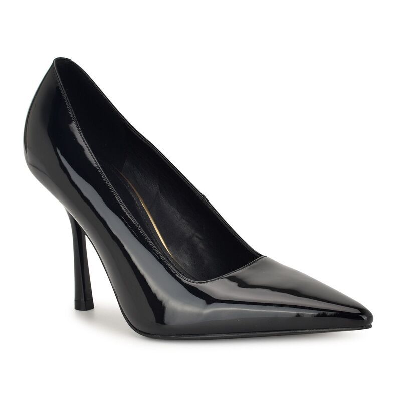 ナインウェスト レディース シューズ パンプス Nine West Jamiey Womens Pointed Toe SlipOn Dress Pumps Black Patent ブラック