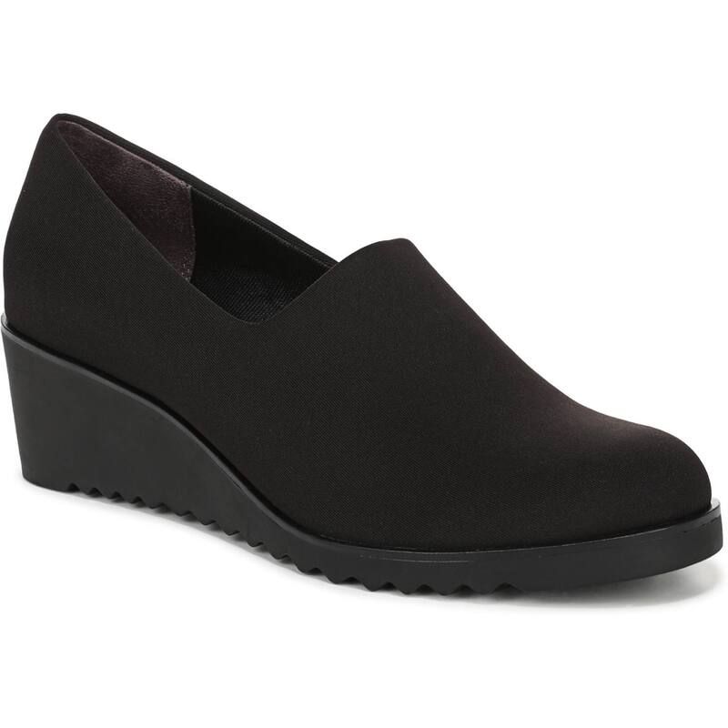 ライフストライド レディース シューズ スリッポン・ローファー LifeStride Ziva Womens Wedge SlipOn Loafers Black ブラック