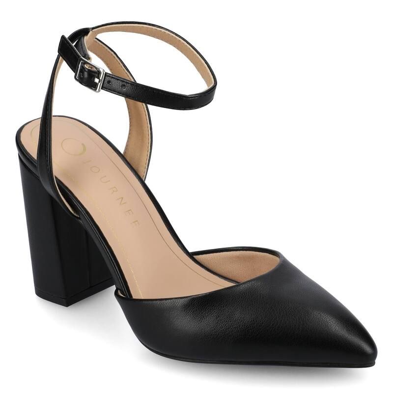 ジャーニー レディース シューズ パンプス ヒール Journee Tyyra Womens Heels Black Pu ブラック
