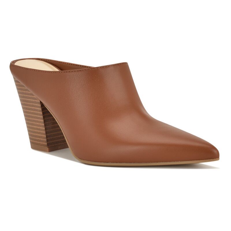 ナインウェスト レディース シューズ パンプス ヒール Nine West Andora Womens Pointy Toe SlipOn Heeled Mules Cognac