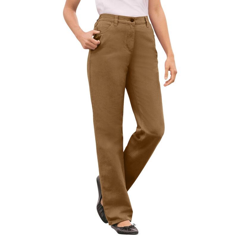 ウーマン ウィズイン レディース ボトムス デニムパンツ プラスサイズ プチ コットン ジーンズ Woman Within Plusize Petite Perfect AllCotton BackE