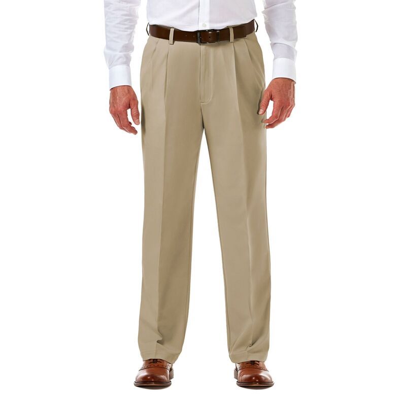 ハガー メンズ ボトムス カジュアルパンツ プリーツ Mens Haggar Cool 18 PRO ClassicFit WrinkleFree Pleated Expandable Waist P