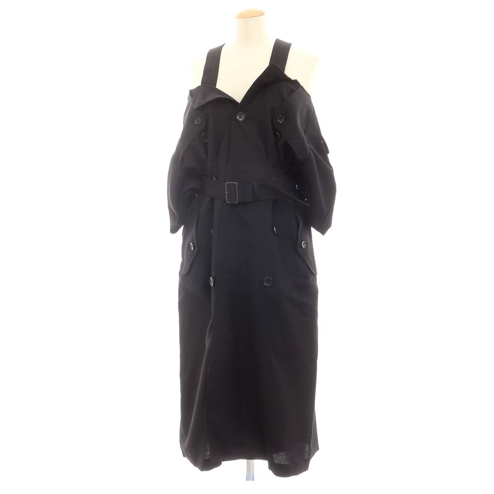 【中古】ジュンヤワタナベ JUNYA WATANABE 2024年春夏 ウールモヘヤ ワンピース ブラック【サイズXS】【レディース】