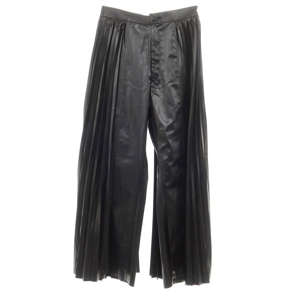 【中古】ジュンヤワタナベ JUNYA WATANABE 2024年春夏 ポリエステル プリーツ ワイドパンツ カジュアルスラックスパンツ ブラック【サイズS】【レディース】