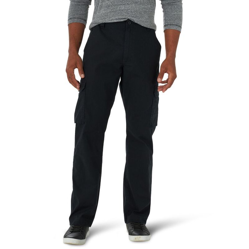 ラングラー メンズ ボトムス カジュアルパンツ カーゴパンツ Men s Wrangler Free To Stretch RelaxedFit Ripstop Cargo Pants Black ブ
