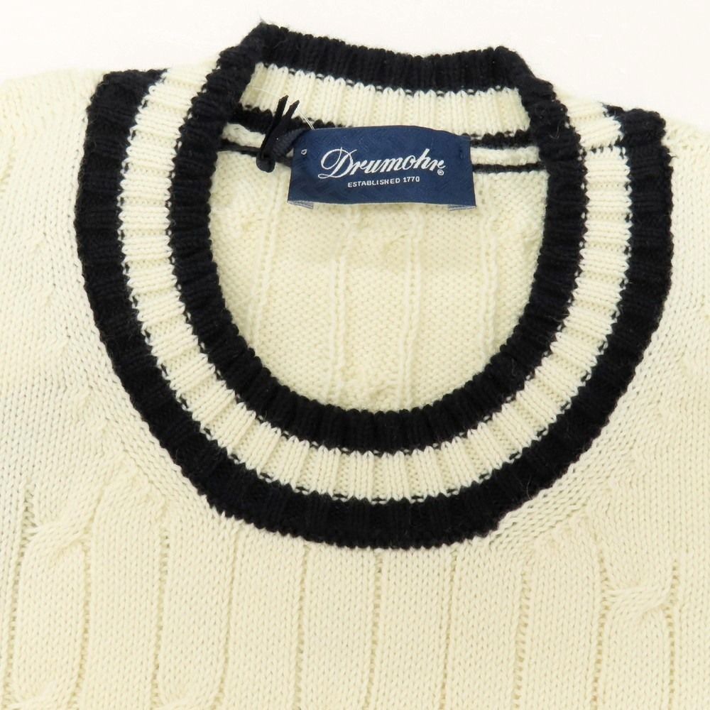 新品アウトレット】ドルモア DRUMOHR コットンカシミヤ クルーネック