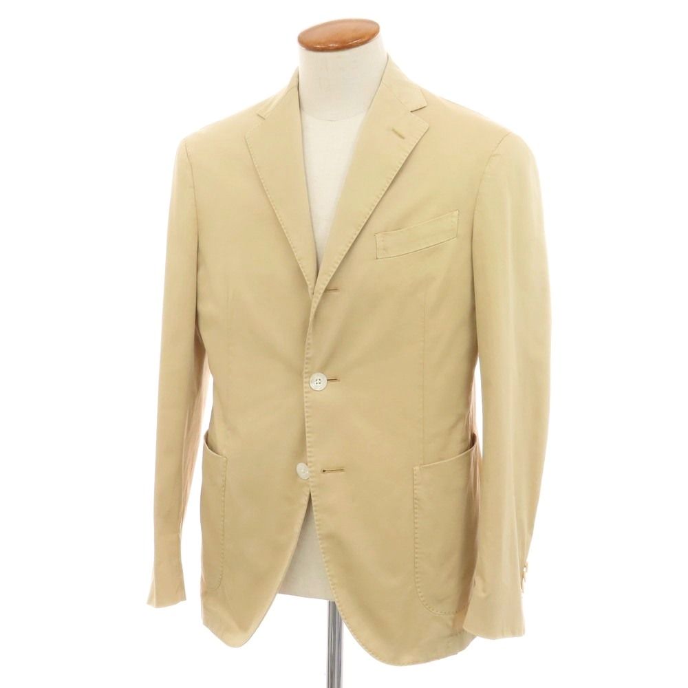 【中古】ボリオリ BOGLIOLI COAT ストレッチ コットン 3B テーラードジャケット ベージュ【サイズ46】【メンズ】