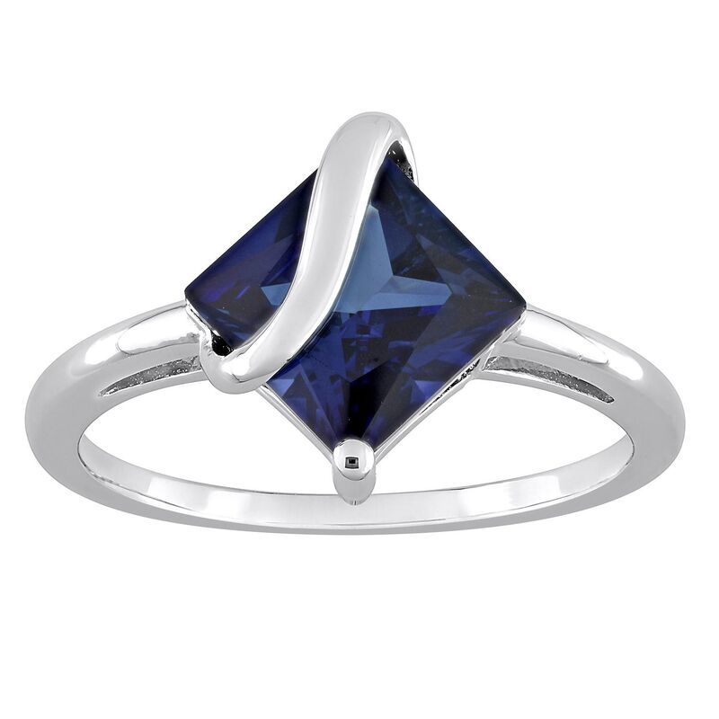 ステラ グレース レディース アクセサリー リング Stella Grace Sterling Silver LabCreated Blue Sapphire Square Ring Sterling