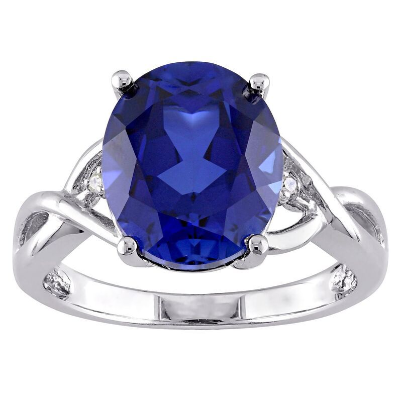 ステラ グレース レディース アクセサリー リング Stella Grace Sterling Silver LabCreated Sapphire Diamond Accent Cocktail R