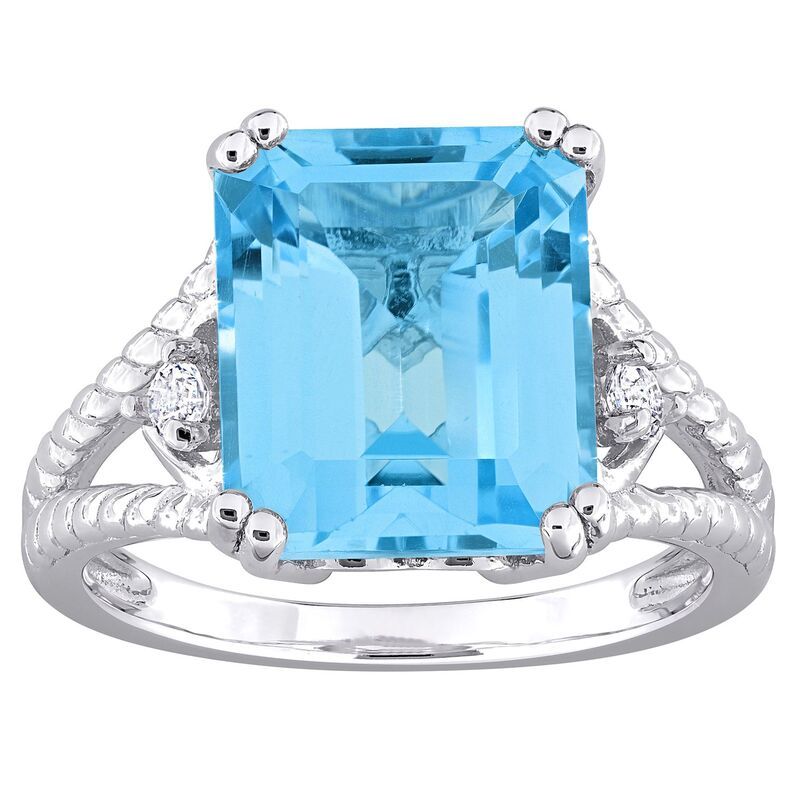 ステラ グレース レディース アクセサリー リング Stella Grace Sterling Silver Sky Blue Topaz White Topaz Cocktail Ring Ster