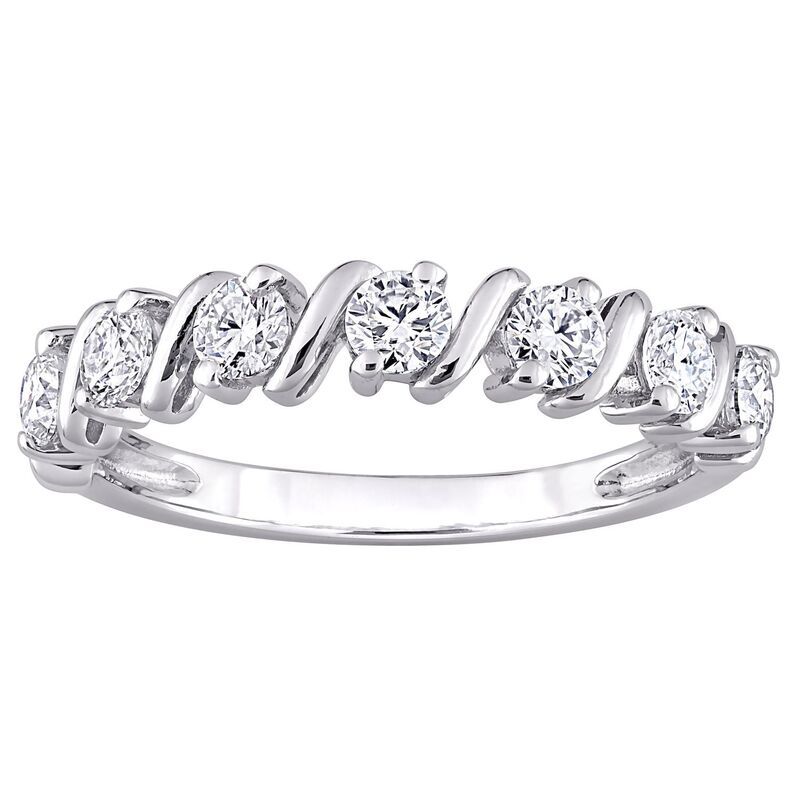 ステラ グレース レディース アクセサリー リング Stella Grace Sterling Silver 34 CaratW LabCreated Moissanite SemiEternity