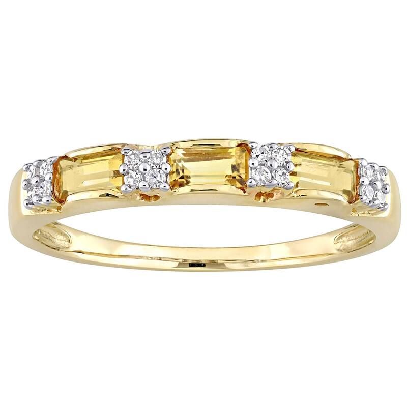 ステラ グレース レディース アクセサリー リング Stella Grace 10k Gold Citrine Diamond Accent Eternity Ring 10k Gold ゴールド