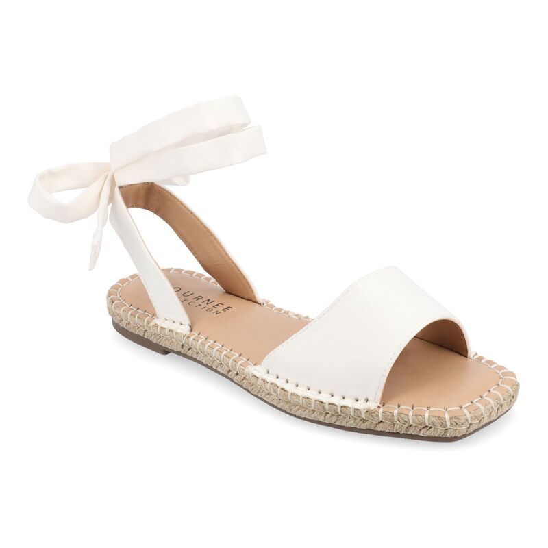 ジュルネ コレクション レディース シューズ サンダル Journee Collection Emelie Womens Espadrille Sandals White ホワイト