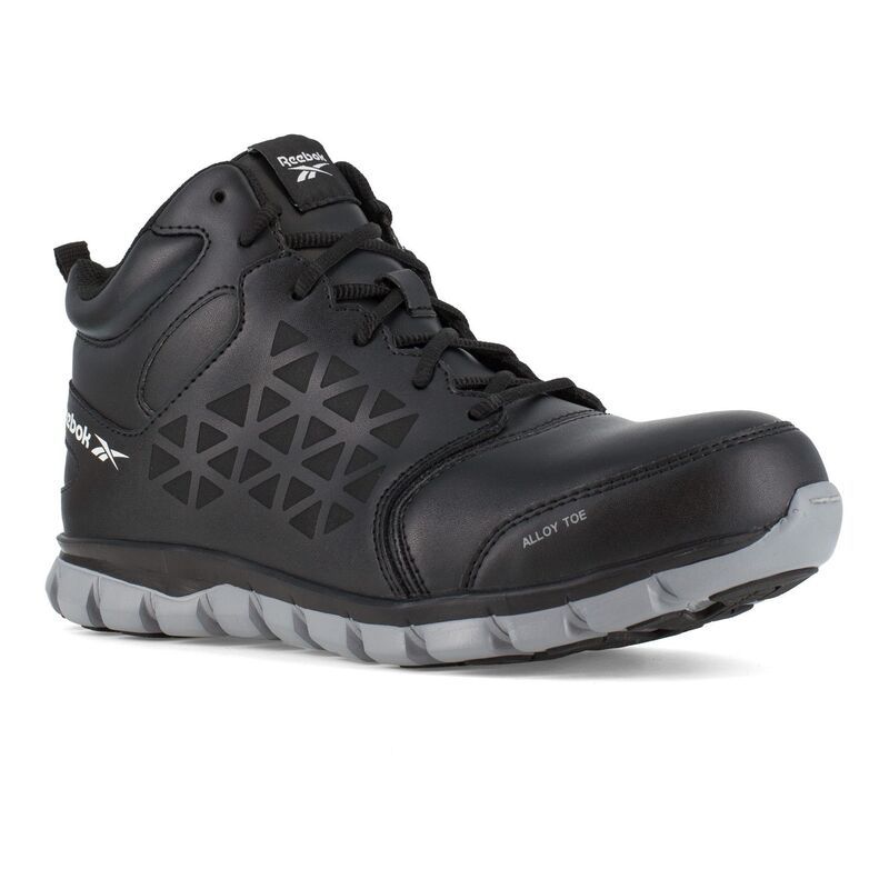 リーボック メンズ シューズ スニーカー ブーツ レザー Reebok Work Sublite Cushion Mens Alloy Toe Leather Boots Black ブラック