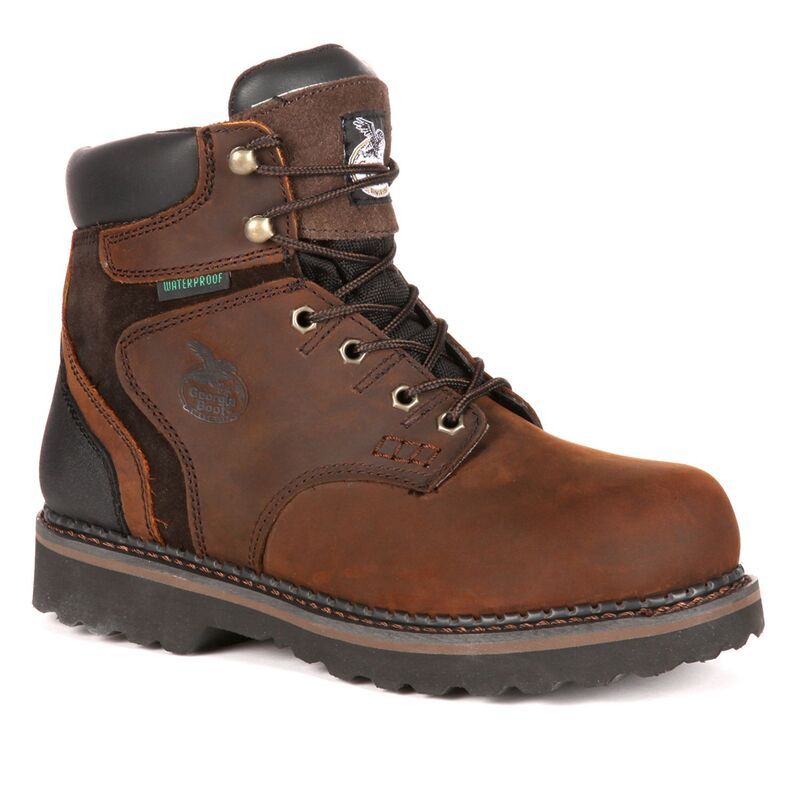 ジョージアブーツ メンズ シューズ ブーツ・レインブーツ Georgia Boots Brookville Mens 6in Waterproof Work Boots Dark Brown ブラウン