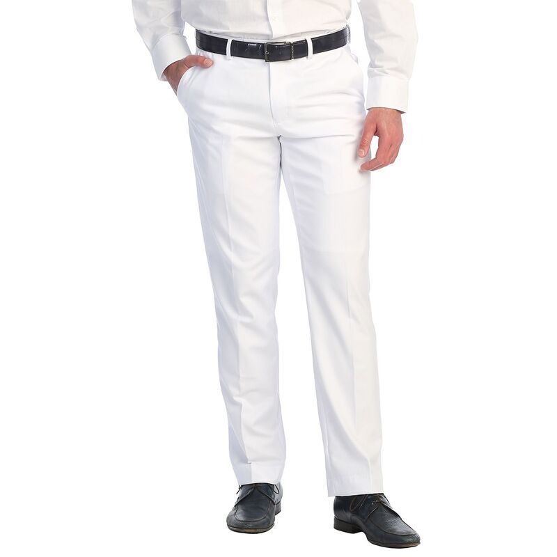ジョベルティ メンズ ボトムス カジュアルパンツ Gioberti Mens Hidden Expandable Waist Dress Pants White ホワイト
