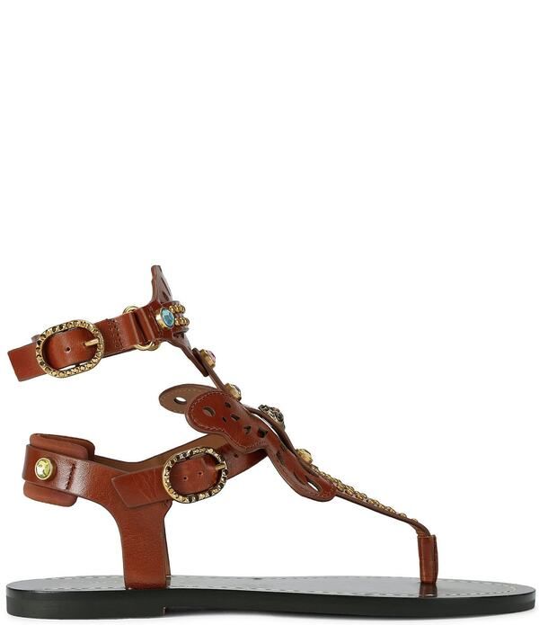 カートジェイガーロンドン レディース シューズ サンダル レザー Kurt Geiger London Boho Butterfly Studded Leather Gladiator Flat Sa