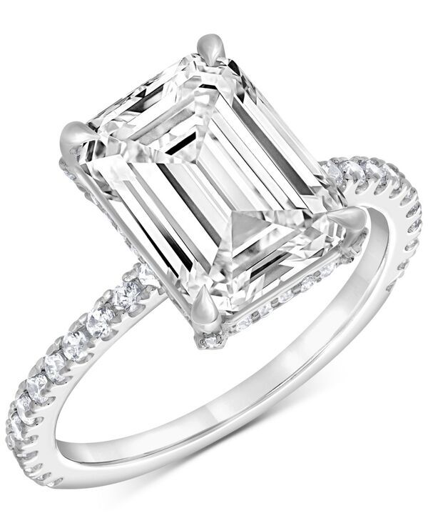 バッジェリーミシュカ レディース アクセサリー リング Badgley Mischka IGI Certified Lab Grown Diamond EmeraldCut Engagement Ri
