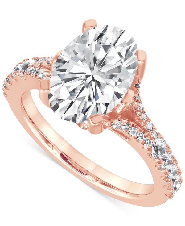 バッジェリーミシュカ レディース アクセサリー リング Badgley Mischka Certified Lab Grown Diamond Oval Split Shank Engagement