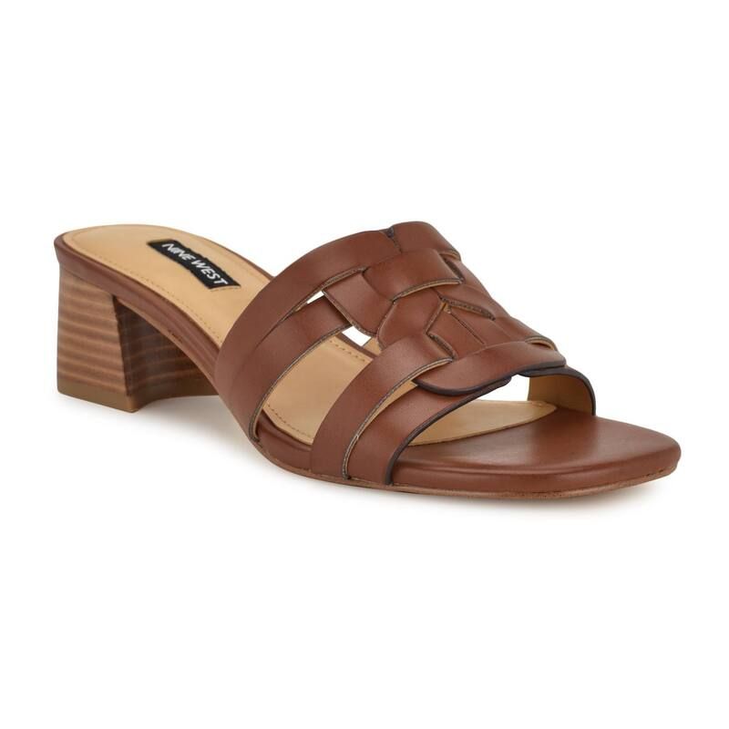 ナインウェスト レディース シューズ パンプス サンダル ヒール Nine West Womens Gennie SlipOn Block Heel Dressandals Medium Brown