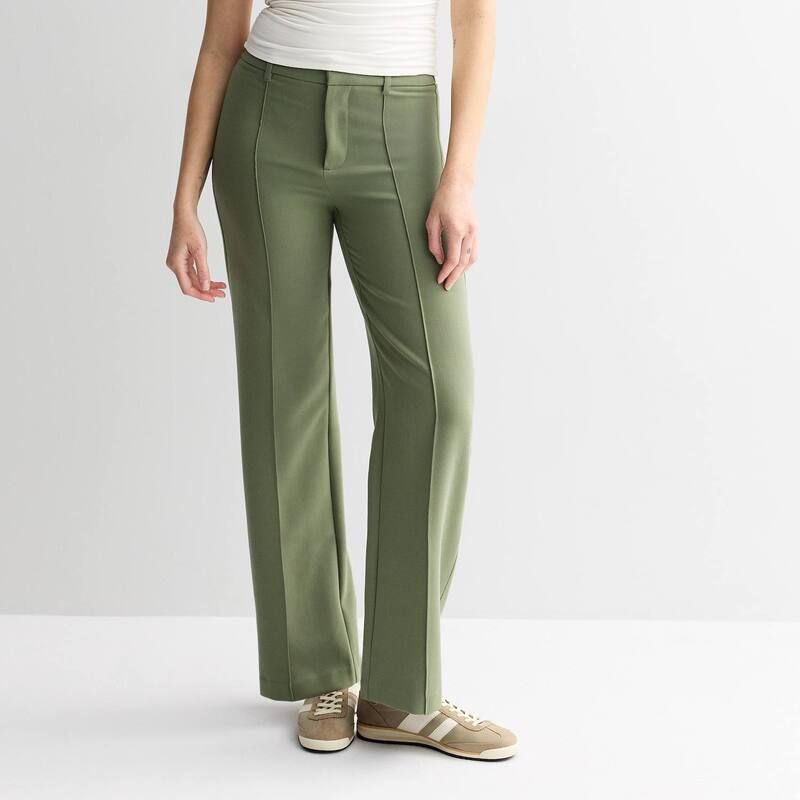 エスオー レディース ボトムス カジュアルパンツ ストレート Juniors SO Straight Leg Trousers Drew Green グリーン