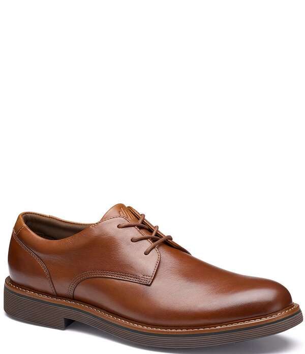 ジョンストンアンドマーフィー メンズ シューズ オックスフォード レザー Johnston Murphy Mens Tyson Leather Plain Toe Oxfords Tan タン
