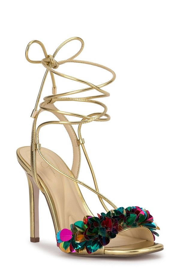 ジェシカシンプソン レディース シューズ サンダル アンクル Jessica Simpson Oveny Ankle Wrap Sandal Gold ゴールド