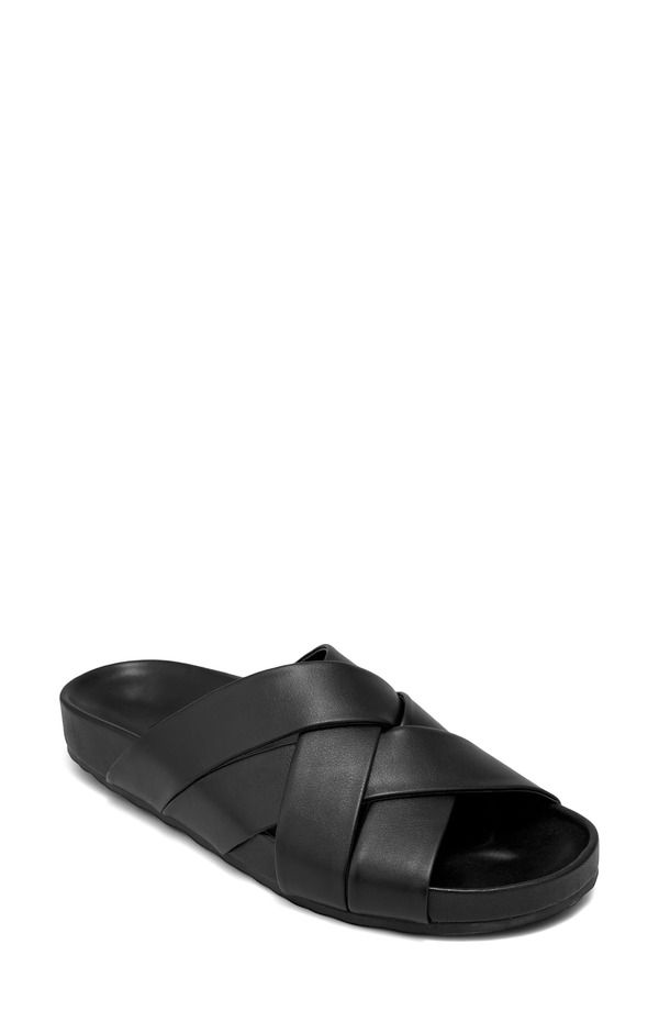 エアロソールズ レディース シューズ サンダル Aerosoles Lecco Woven Slide Sandal Black Fx Nappa ブラック