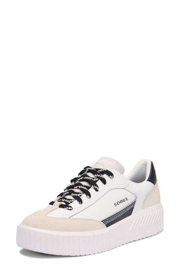 ソレル レディース シューズ スニーカー プラットフォーム SOREL Onave TToe Platform Sneaker Sea Salt Black ブラック