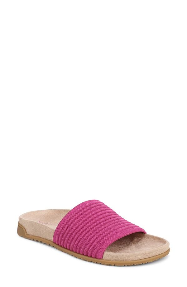 バイオニック レディース シューズ サンダル Vionic Evie Slide Sandal Rose Violet バイオレット