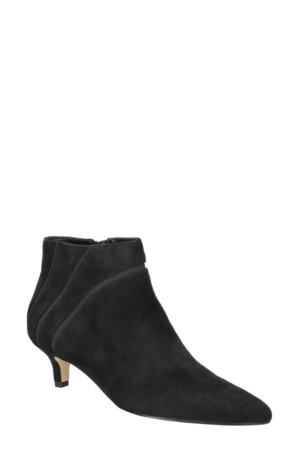 ベラヴィータ レディース シューズ ブーツ・レインブーツ ヒール Bella Vita Faraday Kitten Heel Bootie Blackidsuede Leather ブラック