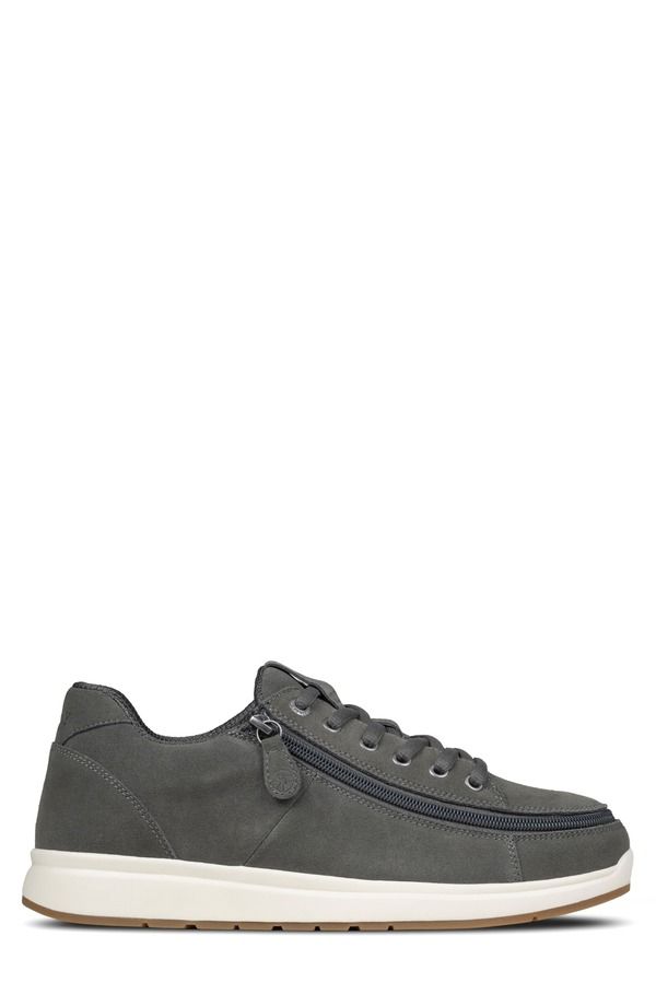 ビリーフットウェア メンズ シューズ スニーカー プラスサイズ BILLY Footwear Comfort Plush Zip Around Sneaker Charcoal Suede チャコール