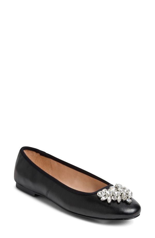 ジャックロジャース レディース シューズ パンプス Jack Rogers Ellina Embellished Ballet Flat Black ブラック