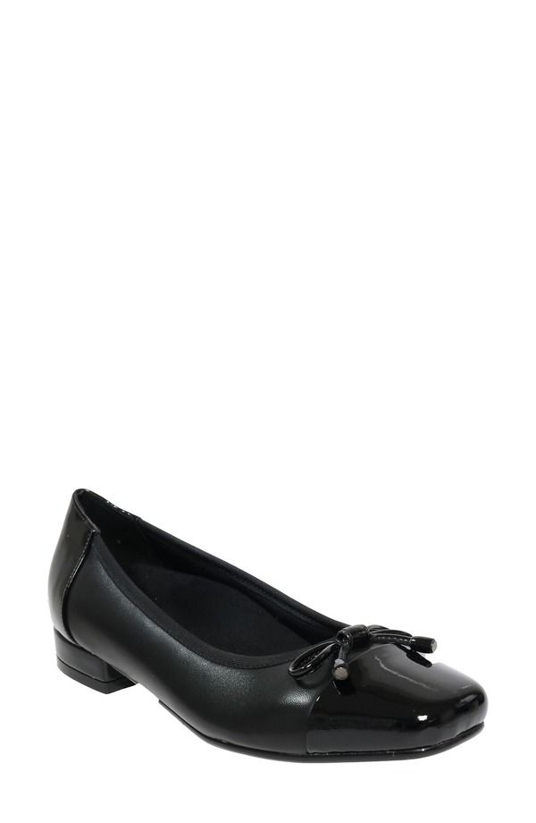 ダイビッドテイト レディース シューズ パンプス David Tate Alpha Square Toe Flat Black Nappatent ブラック