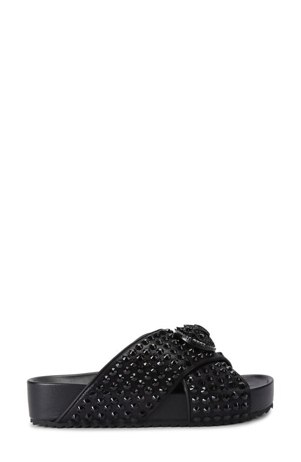 カートジェイガーロンドン レディース シューズ サンダル チェルシー Kurt Geiger London Chelsea Crosstrap Flatform Sandal Charcoal チャコ