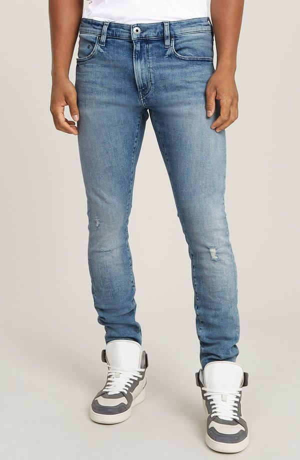 ジースター メンズ ボトムス デニムパンツ ジーンズ GSTARevend FWD Skinny Fit Jeans Antique Faded Ripped