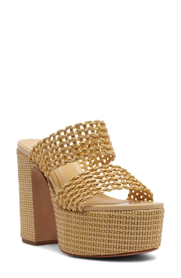 シュッツ レディース シューズ ヒール プラットフォーム サンダル Schutz Aberdeen Platform Sandal Beige ベージュ