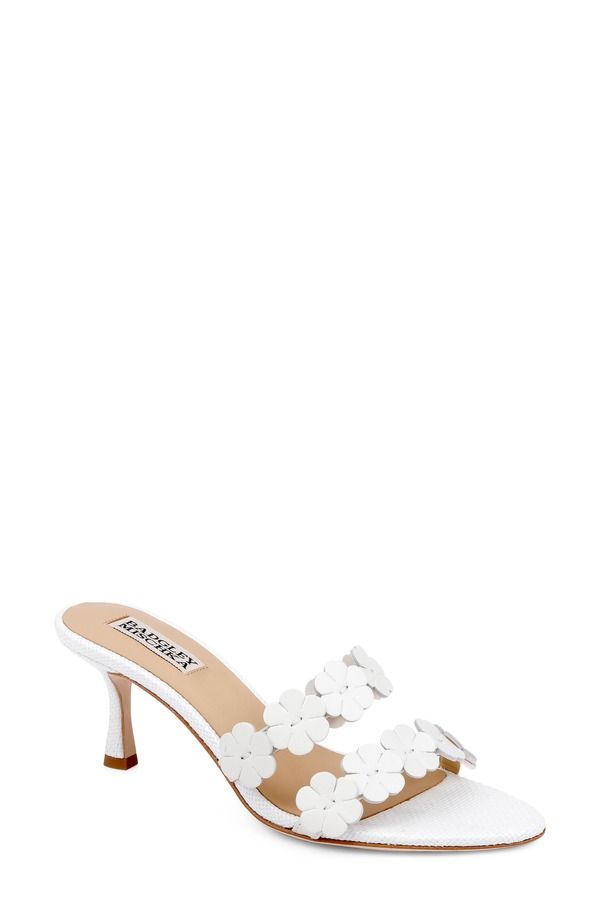 バッドグレイミッシカ レディース シューズ ヒール サンダル Badgley Mischka Collection Watertown Pointed Toe Slide Sandal White L